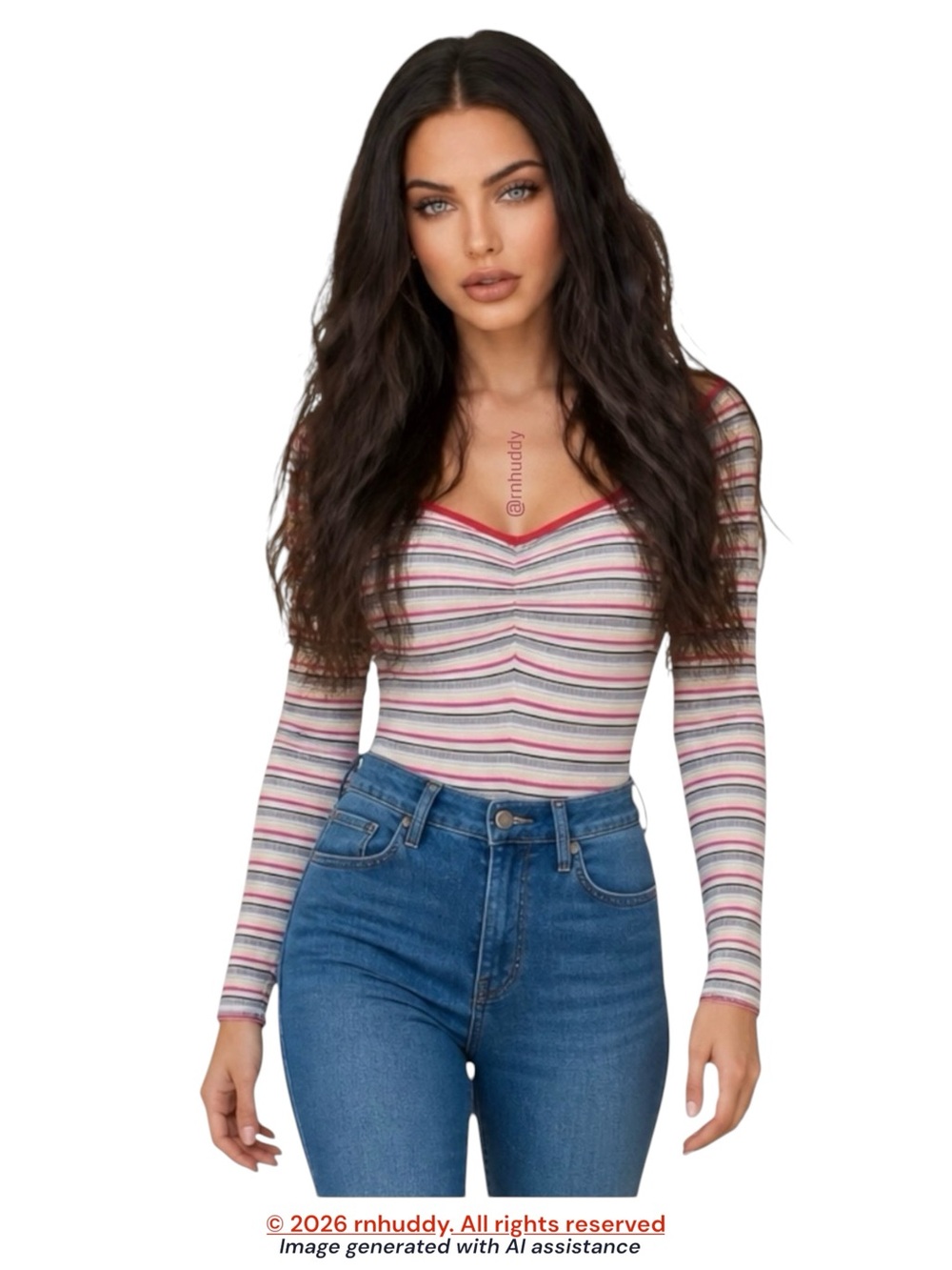 Free People L Put a Stripe on It Bodysuit
